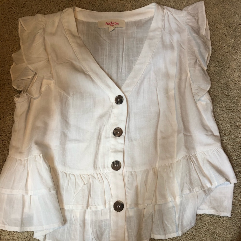 White linen top